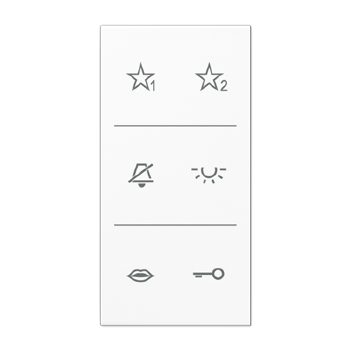 Placa con símbolos audio LS bl. alpi