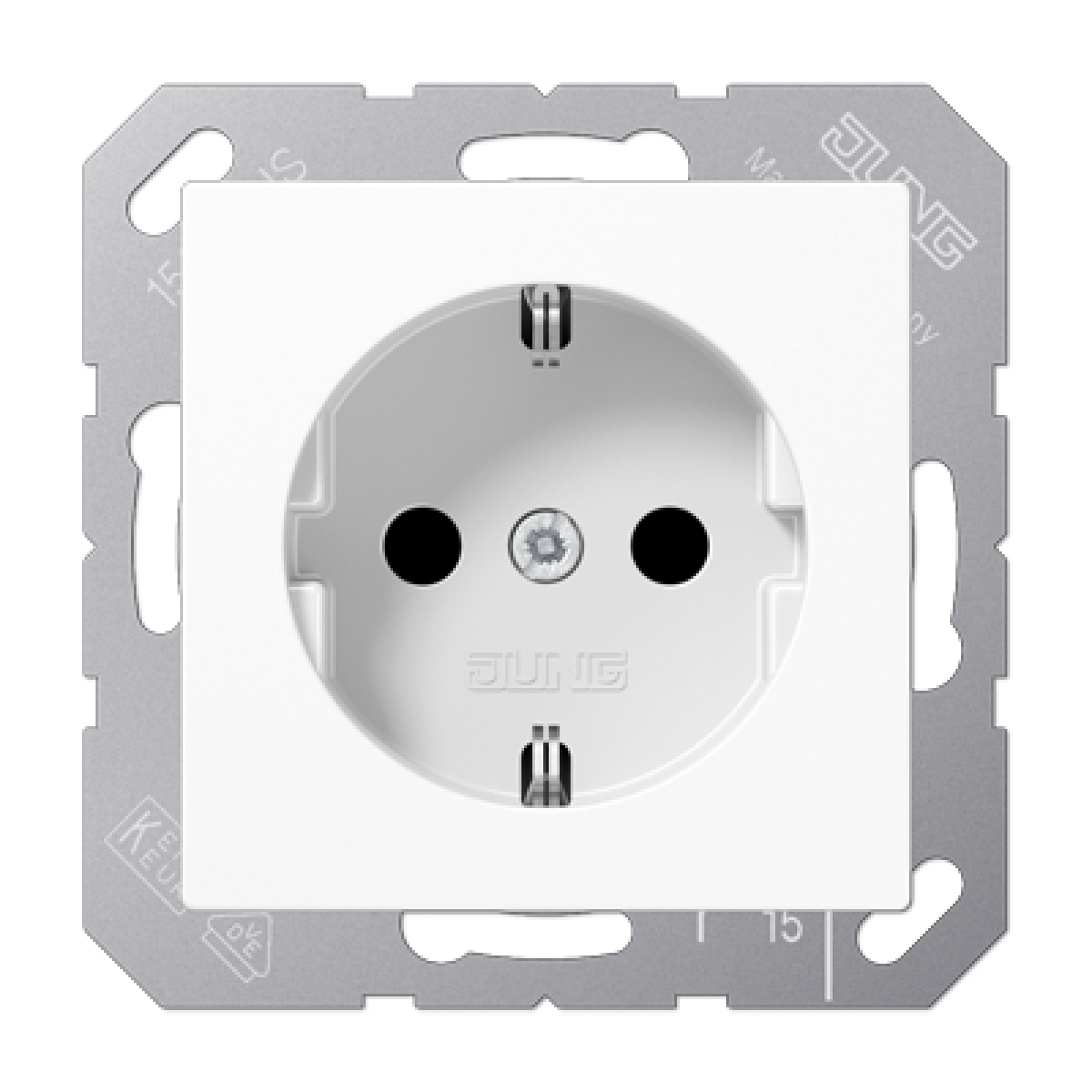 Enchufe prot. silverp. AS blanco alpino