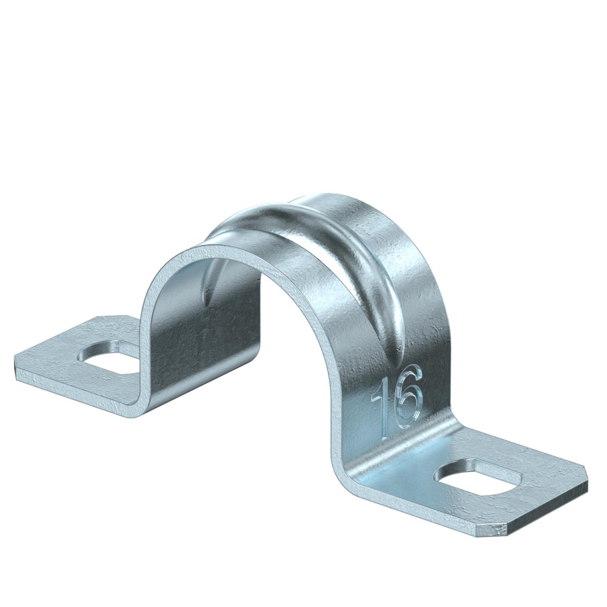 Abraçadeira metálica duas patilhas 16mm Aço eletrogalvanizado
