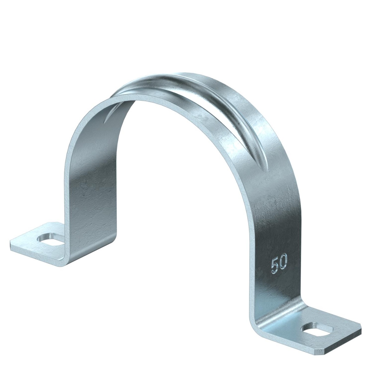 Abraçadeira metálica duas patilhas 50mm Aço eletrogalvanizado