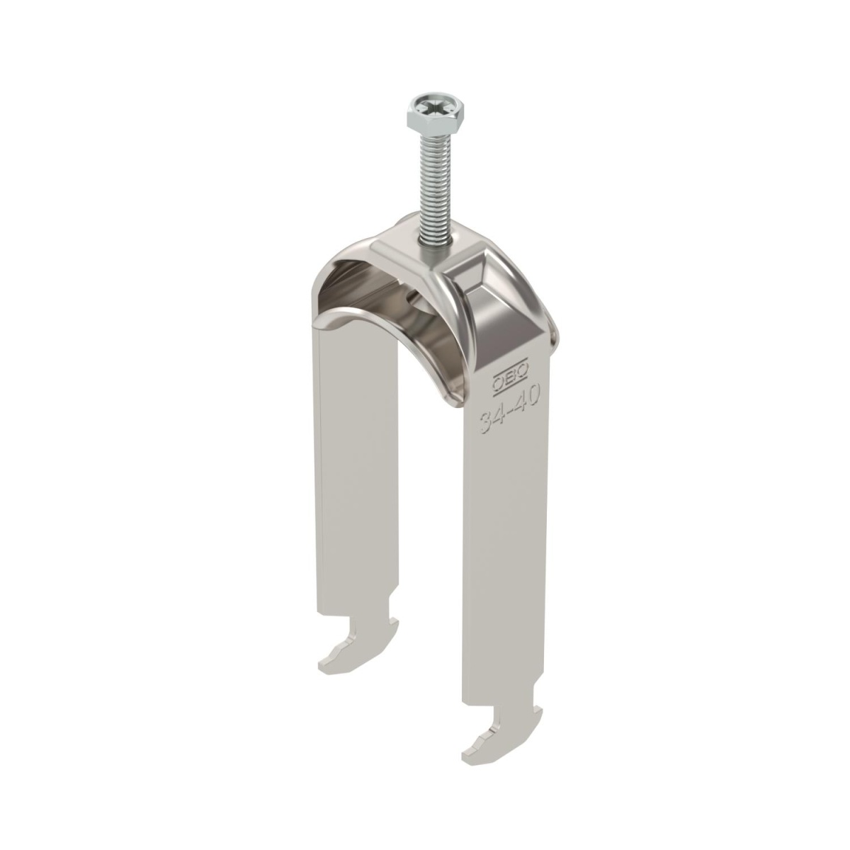 Abraçadeira BBS 2056 dupla 34-40mm Aço inoxidável, livre de ferrugem A2 1.4301 brilhante, pós-tratamento