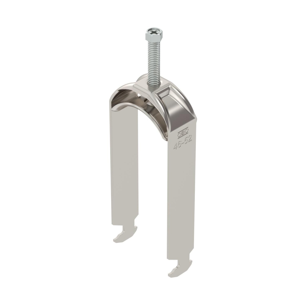 Abraçadeira BBS 2056 dupla 46-52mm Aço inoxidável, livre de ferrugem A2 1.4301 brilhante, pós-tratamento