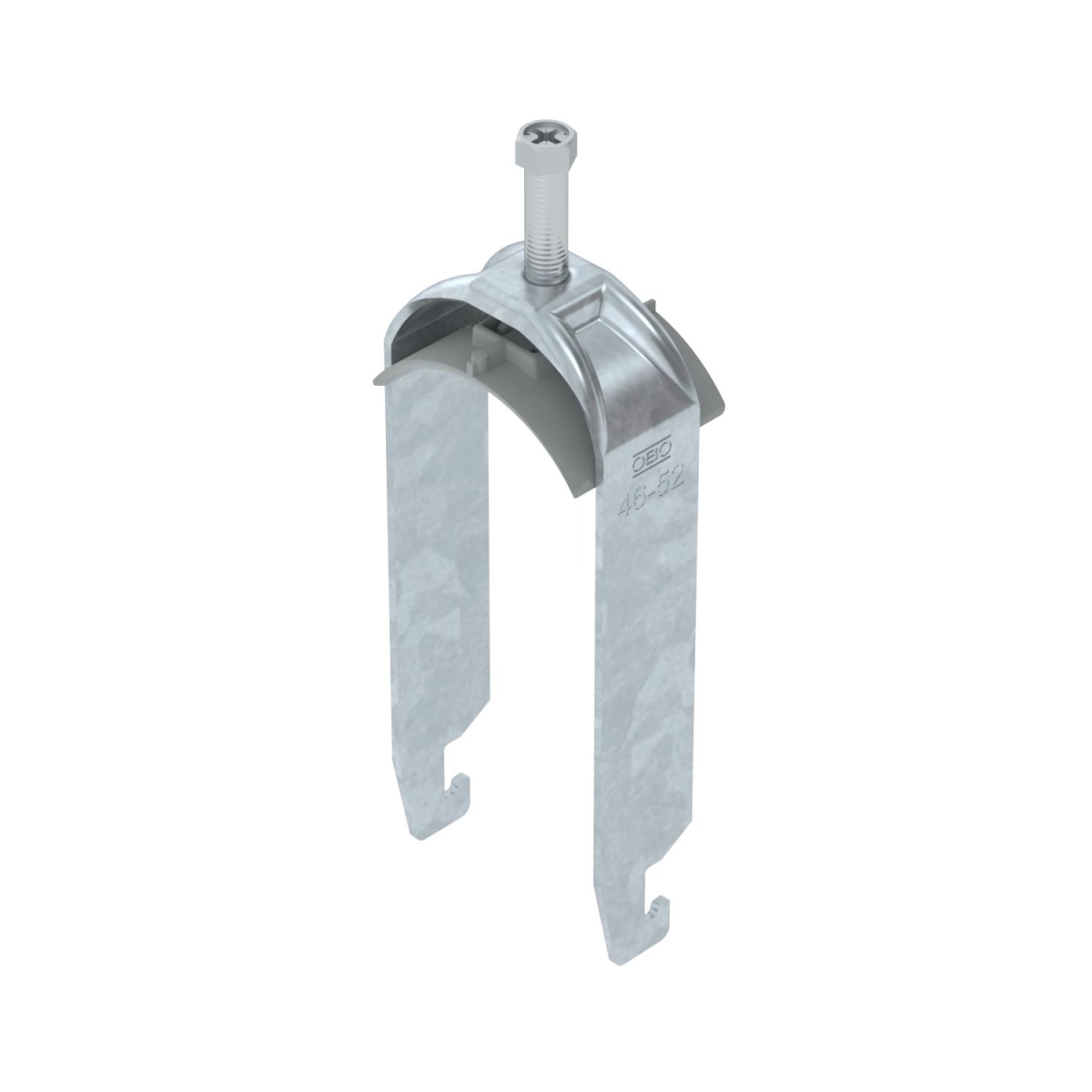 Abraçadeira BBS 2056 dupla 46-52mm Aço Galvanizado por imersão a quente após maquinação