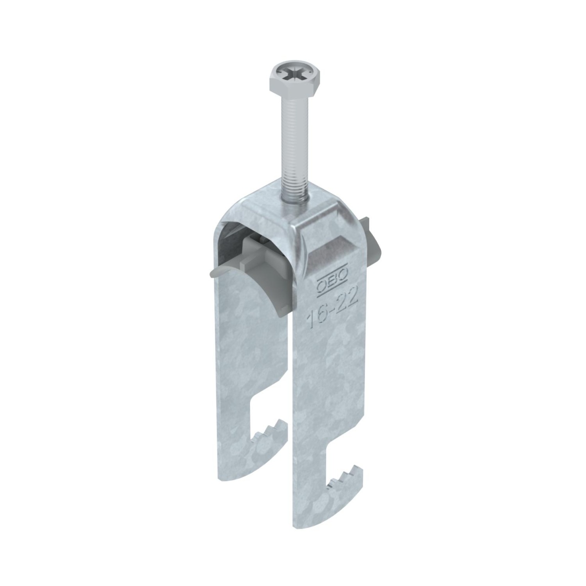 Abraçadeira BBS 2056 dupla 16-22mm Aço Galvanizado por imersão a quente após maquinação