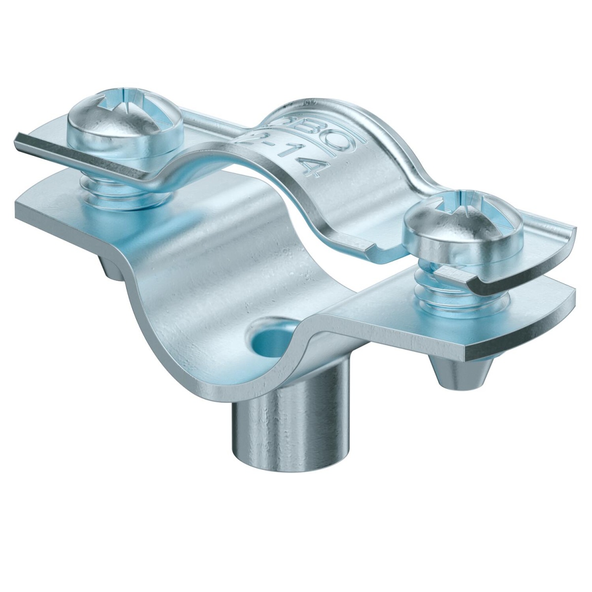 Abraçadeira metálica com rosca M6 12-14mm Aço eletrogalvanizado