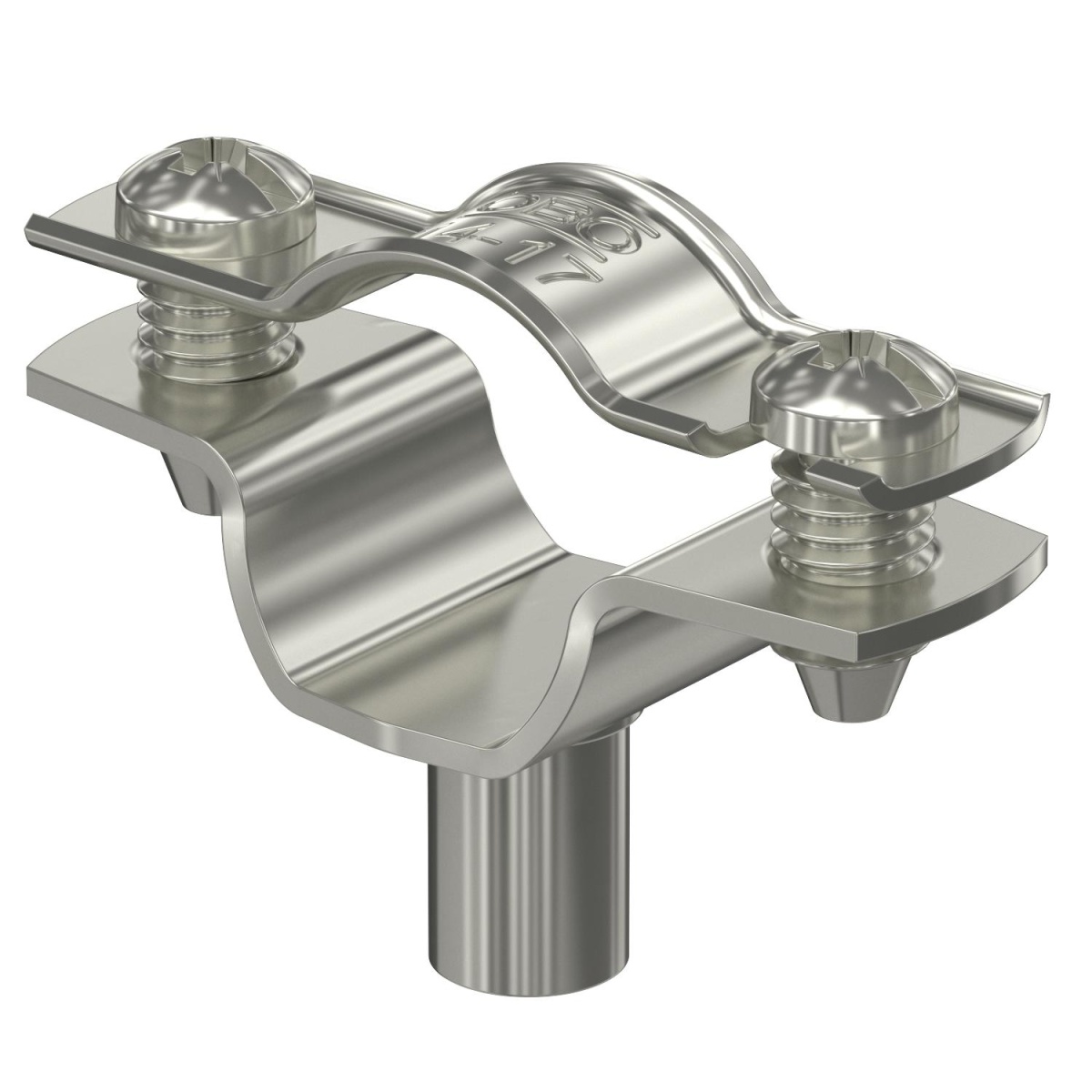 Abraçadeira metálica com rosca M6 14-17mm Aço inoxidável, livre de ferrugem A2 1.4301