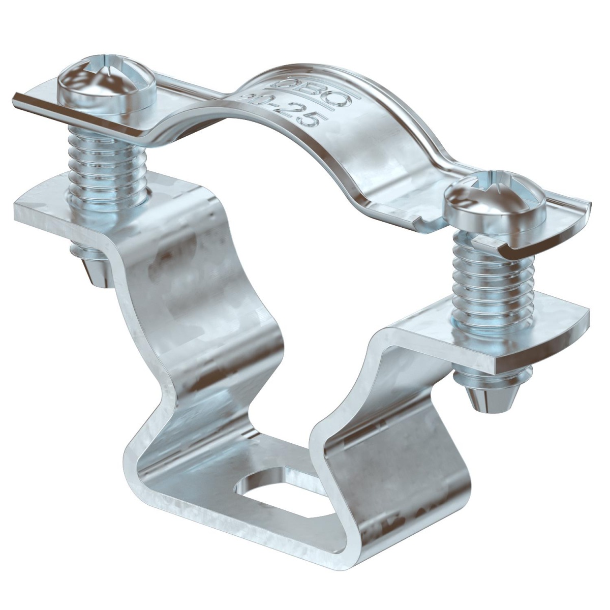 Abraçadeira metálica com furo oblongo 20-25mm Aço Galvanizado por imersão a quente após maquinação