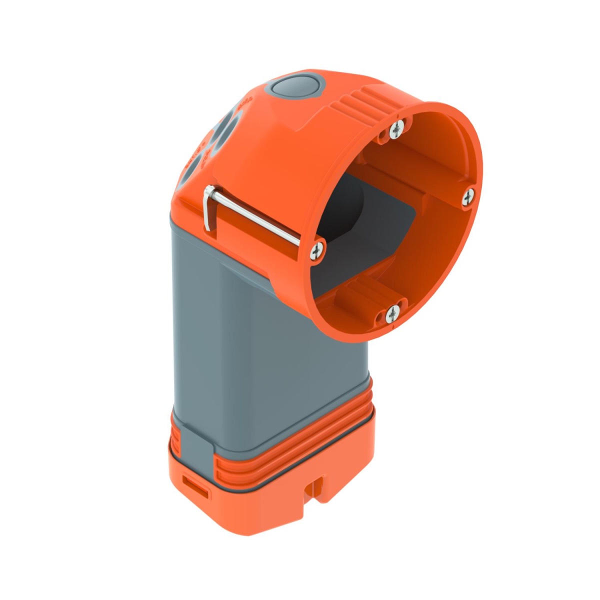 Caixa de eletrónica HW hermética Polipropileno  Elastómero termoplástico cor de laranja  cinzento