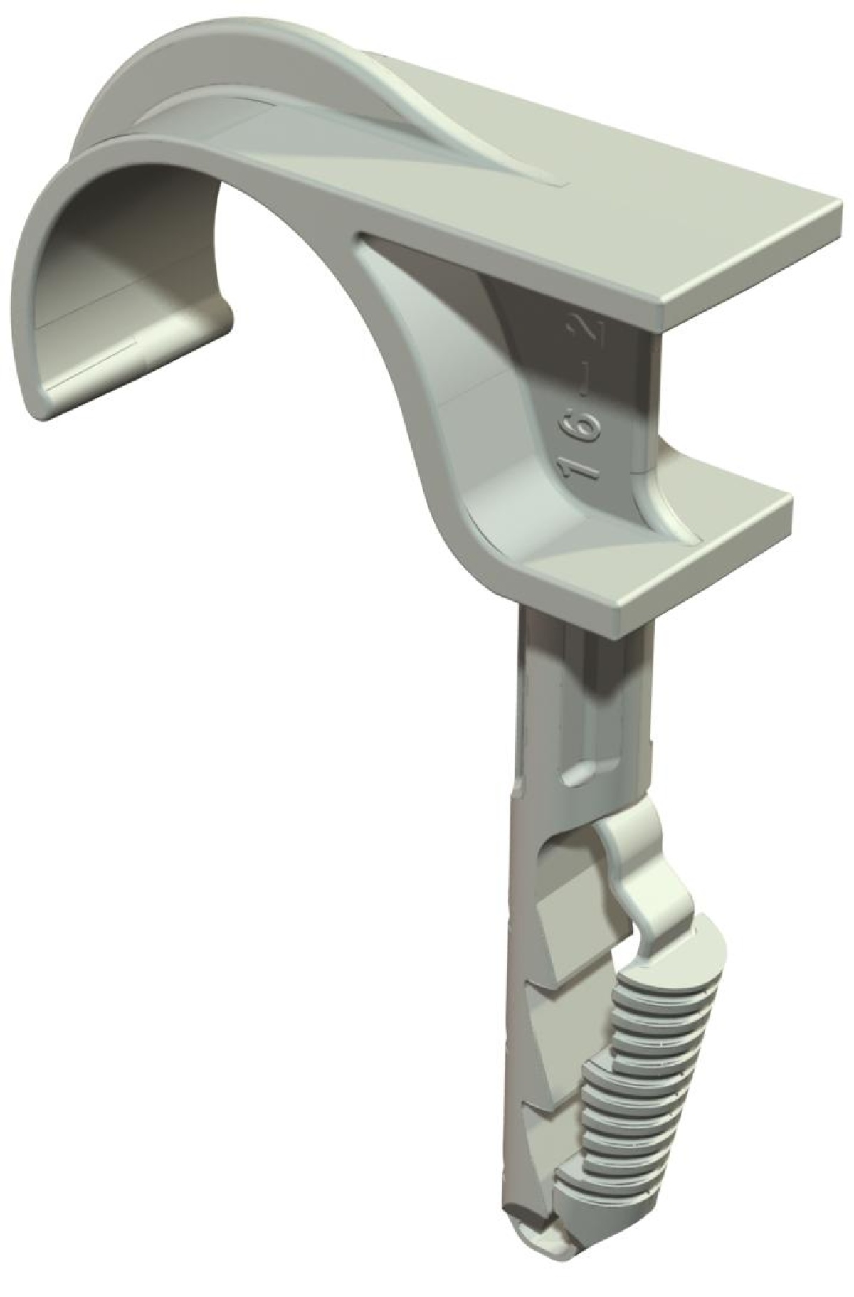 Abraçadeira com bucha simples 22-30mm Poliamida cinzento claro RAL 7035