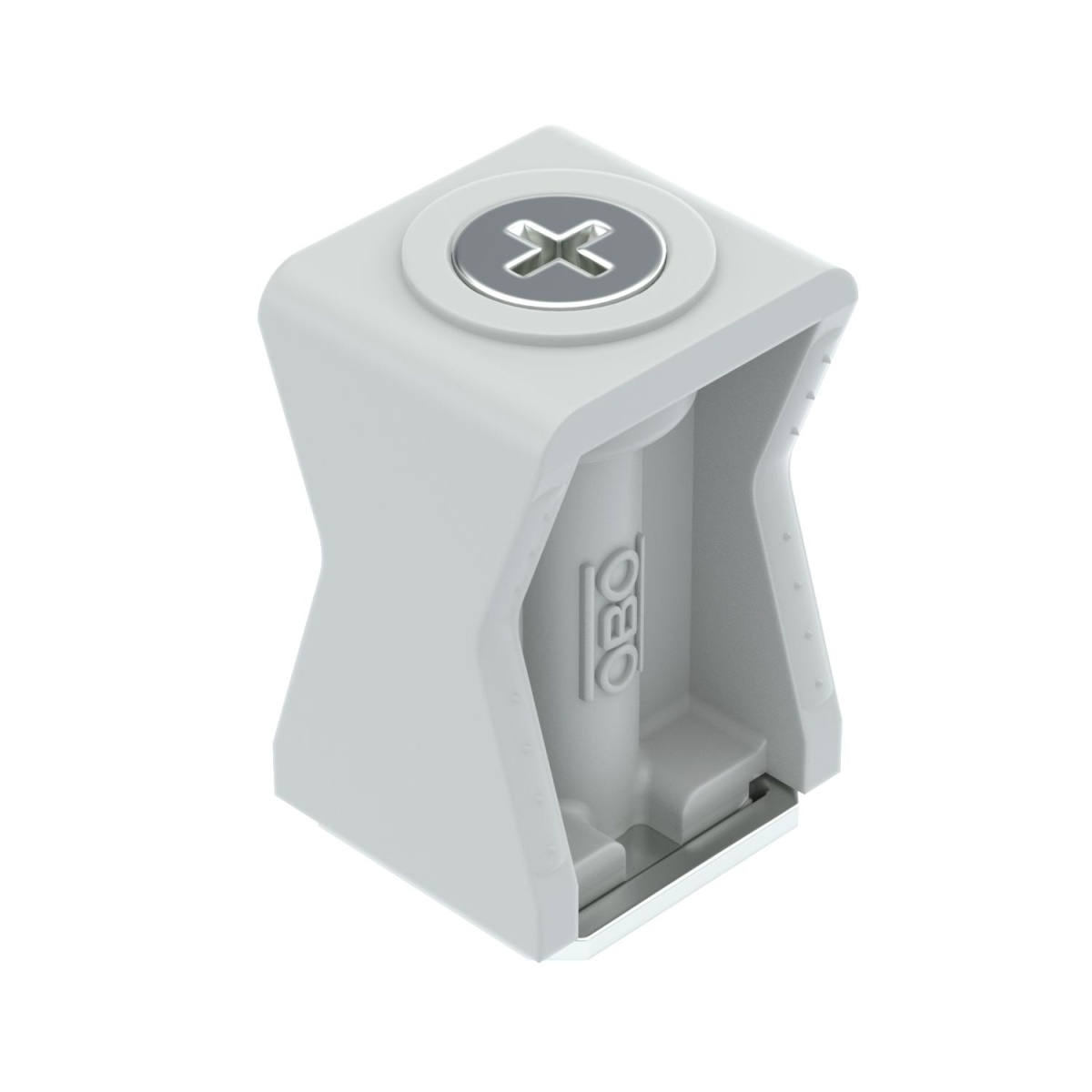 Abraçadeira encosto p perfil com parafuso de fenda 5-25mm Poliestireno cinzento claro RAL 7035