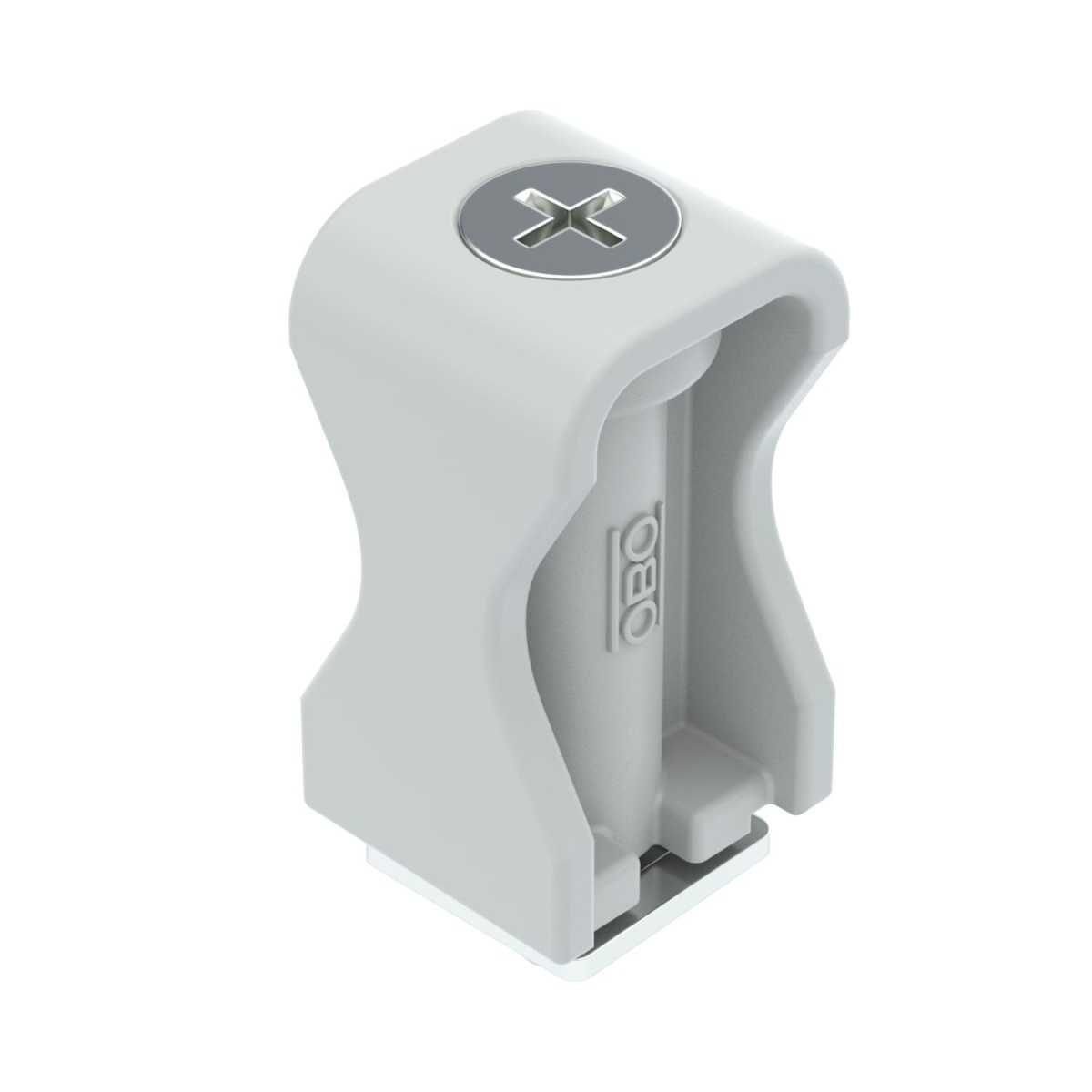 Abraçadeira encosto p perfil com parafuso de fenda 14-48mm Poliamida cinzento claro RAL 7035