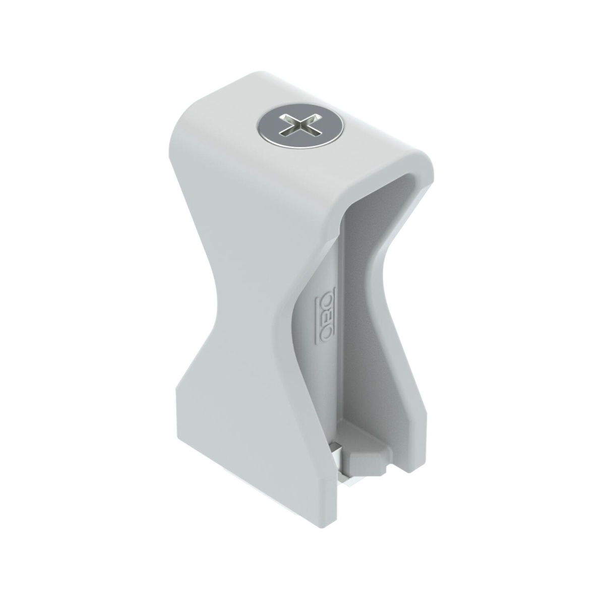 Abraçadeira encosto p perfil com parafuso de fenda 24-72mm Poliamida cinzento claro RAL 7035