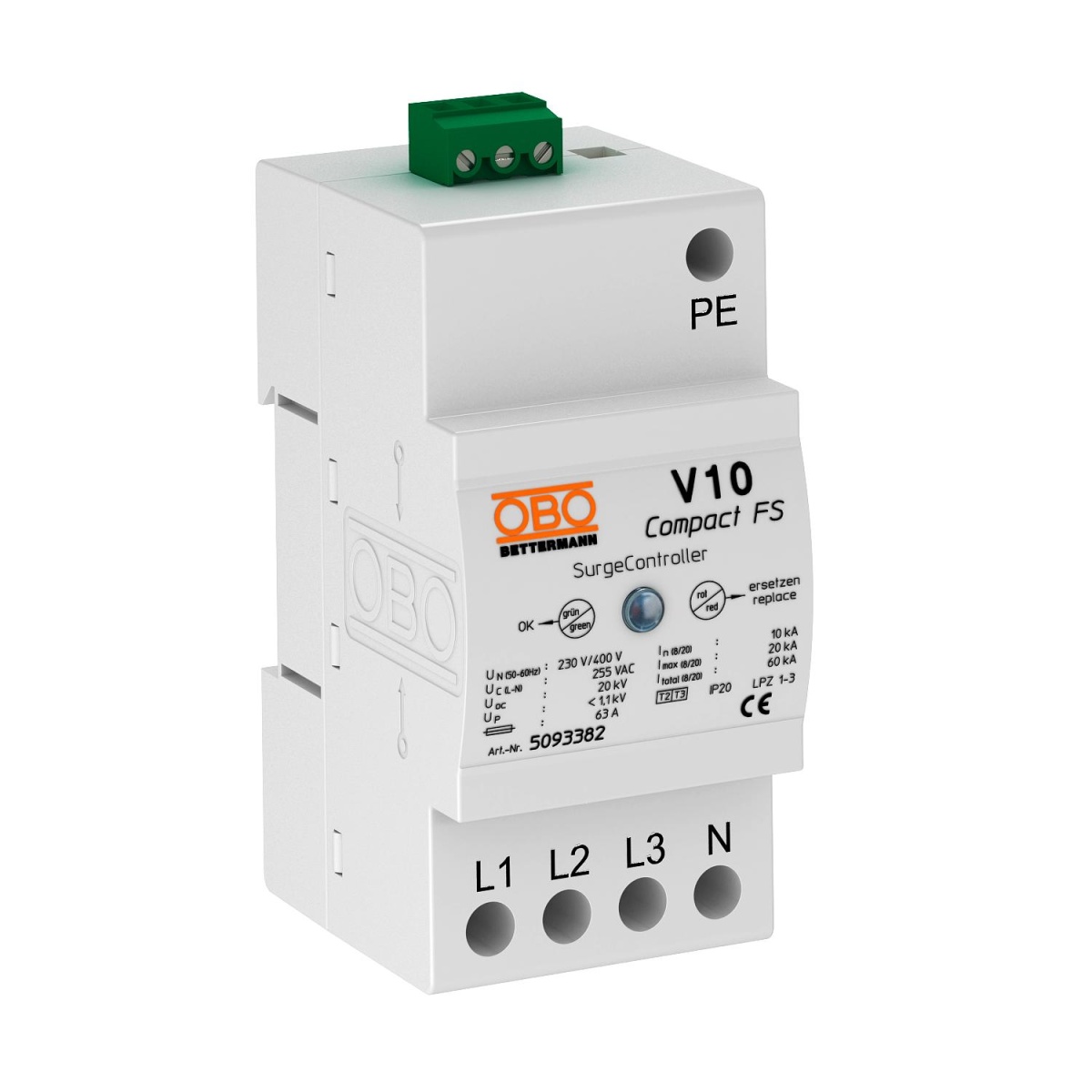 Descarregador V10 Compact com sinalização remota 255V