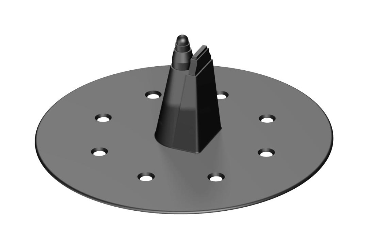 Passagem de telhado para cabo e fita 250x250x100 Poliamida preto