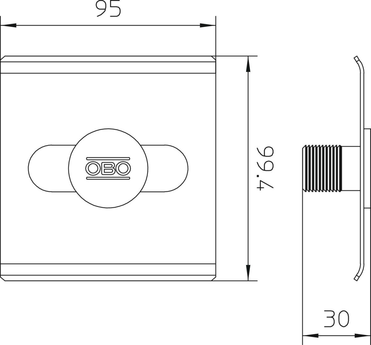 Fixador para base FangFix Ø20mm preto