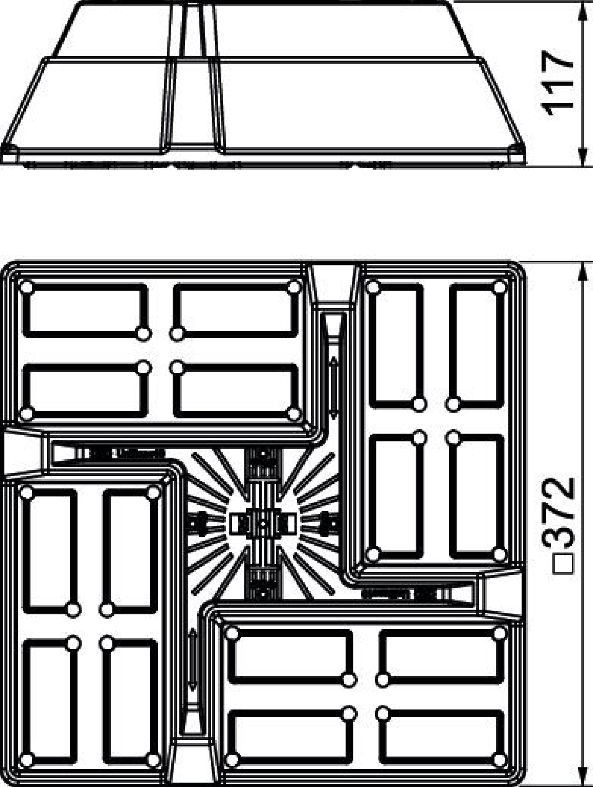 Universal base Ballasting, stones up to 10 cm 