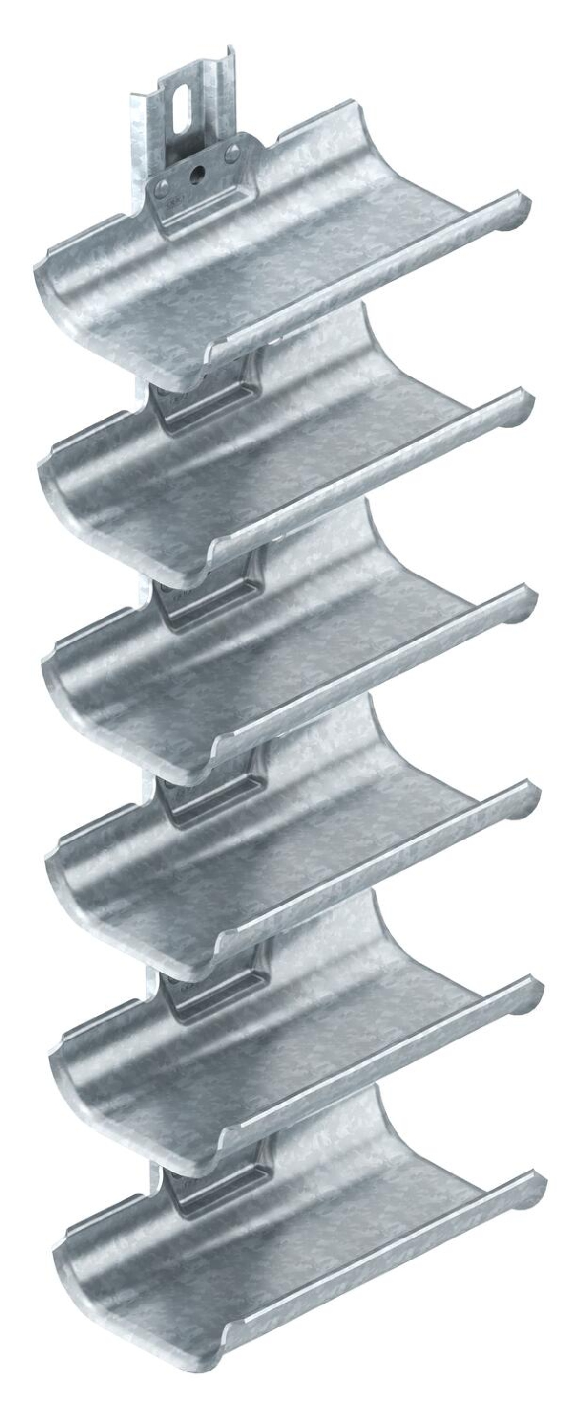 Calha de condução de cabos 6 compartimentos 600x200x123 Aço Galvanizado por imersão a quente após maquinação zinco