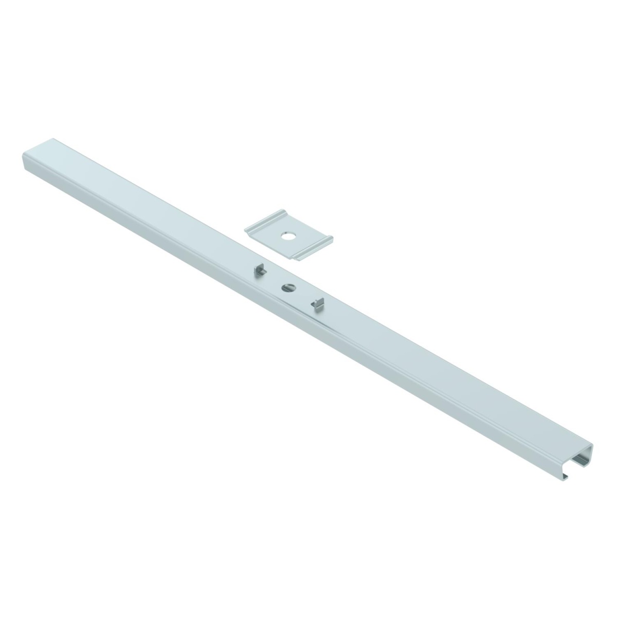 Suspensão central para varão, com peça de aperto B570mm Aço galvanizado pelo método Sendzimir zinco