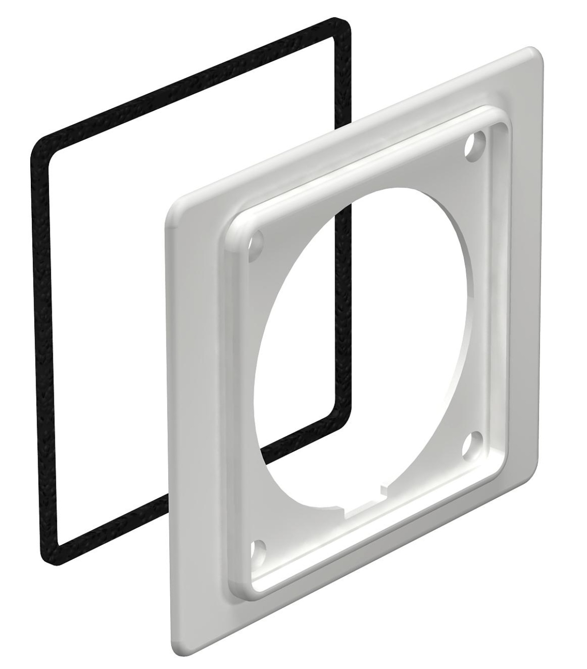 Espelho caixa aparelhagem CEE 16A Poliamida cinzento claro RAL 7035