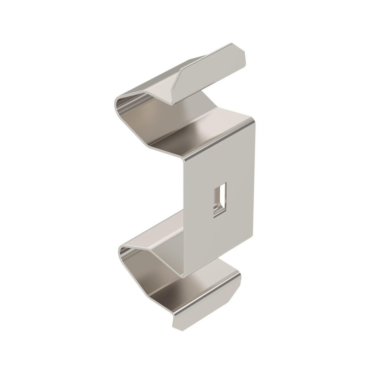 Grampo duplo para fixação de acessórios 42x13x13 Aço inoxidável A2 1.4310 brilhante, pós-tratamento aço inoxidável
