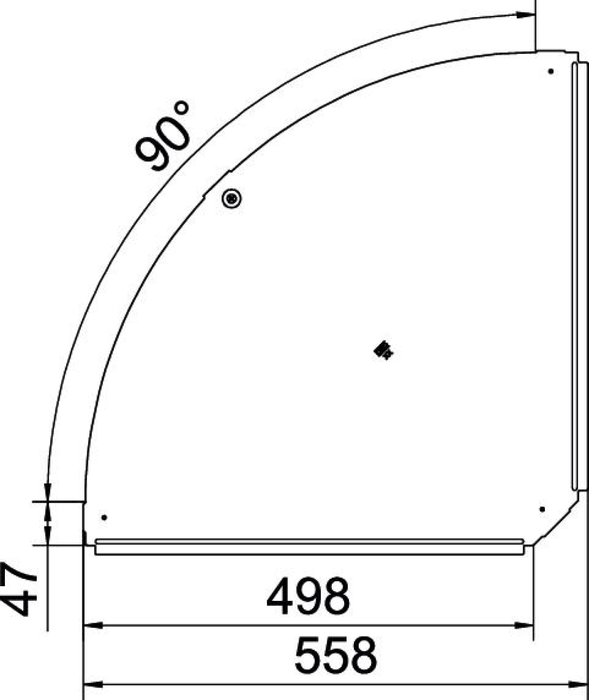 Tampa para ângulo 90º B500mm Aço galvanizado pelo método Sendzimir zinco