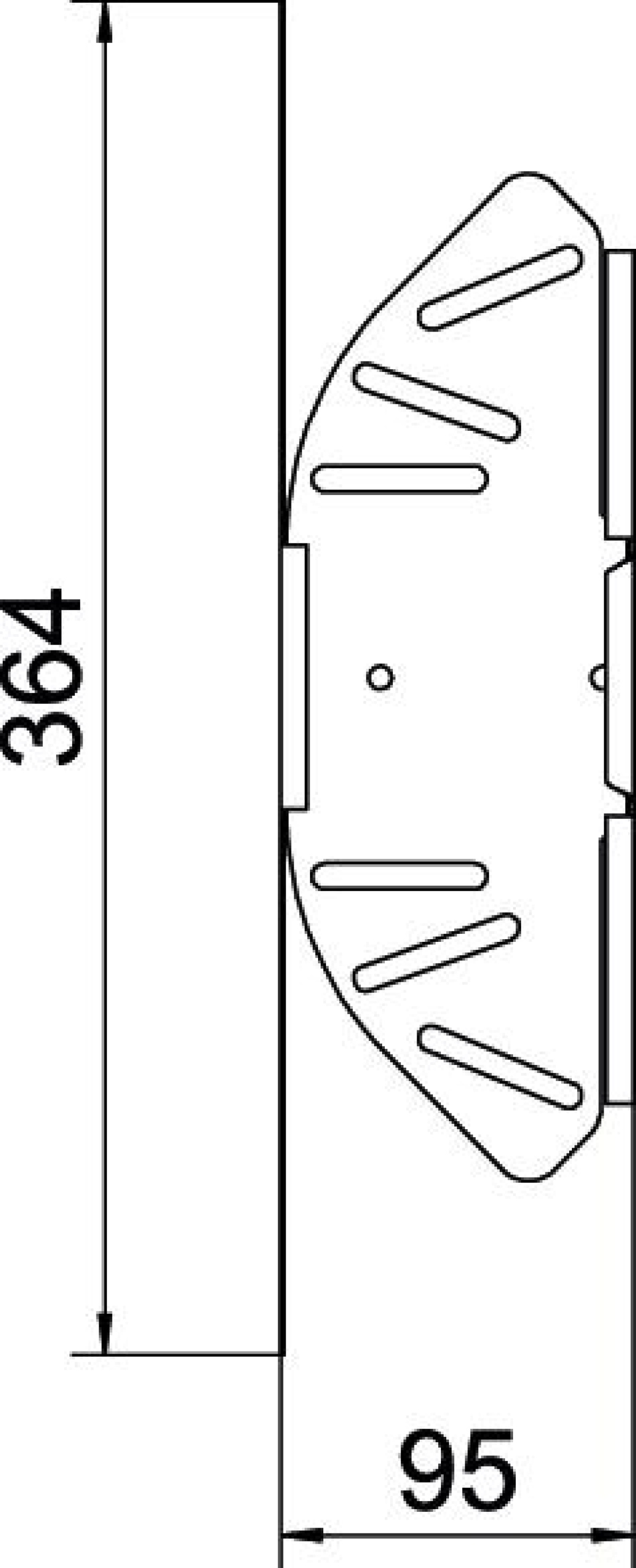 Ângulo variável horizontal 85x100 Aço Galvanizado por imersão a quente após maquinação zinco
