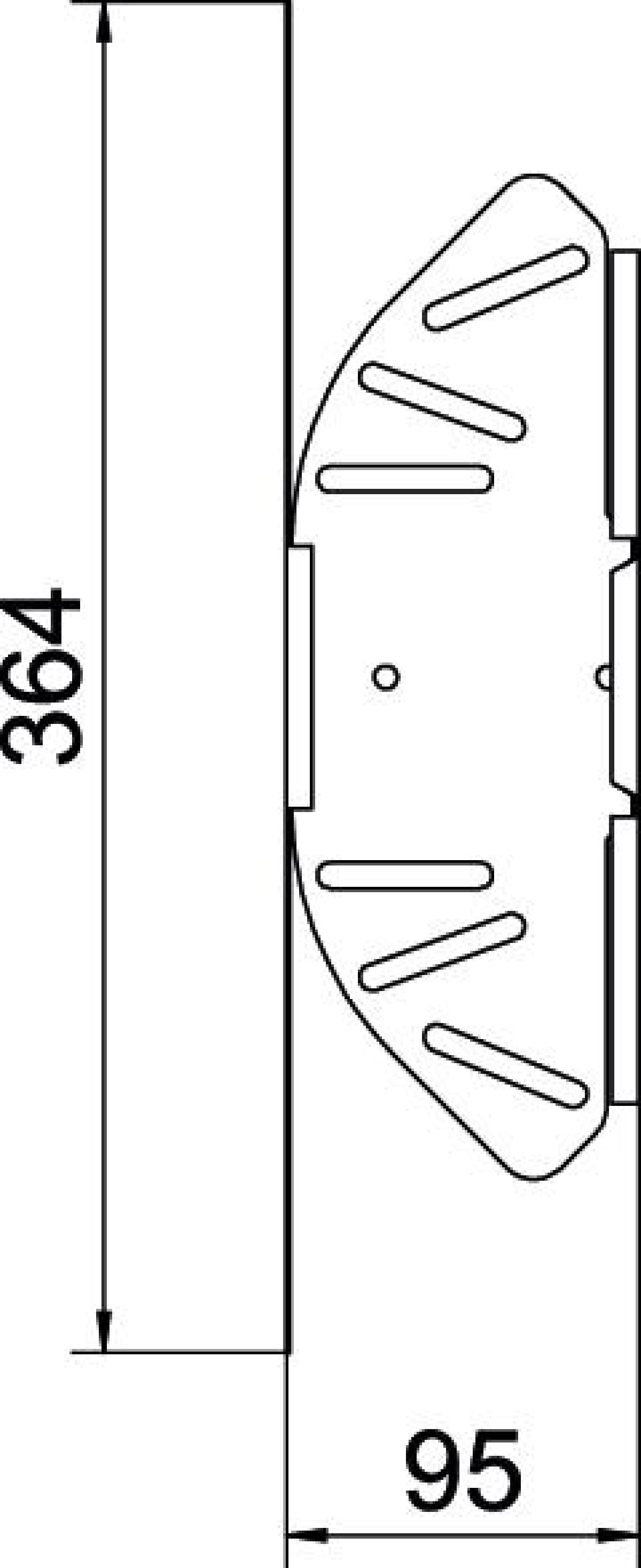 Ângulo variável horizontal 110x100 Aço Galvanizado por imersão a quente após maquinação zinco