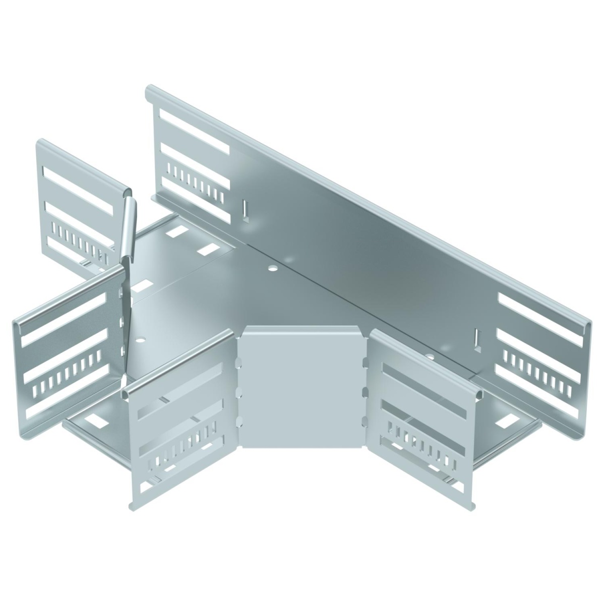 Derivação em T para caminho cabos, horizontal 85x100 Aço galvanizado pelo método Sendzimir zinco
