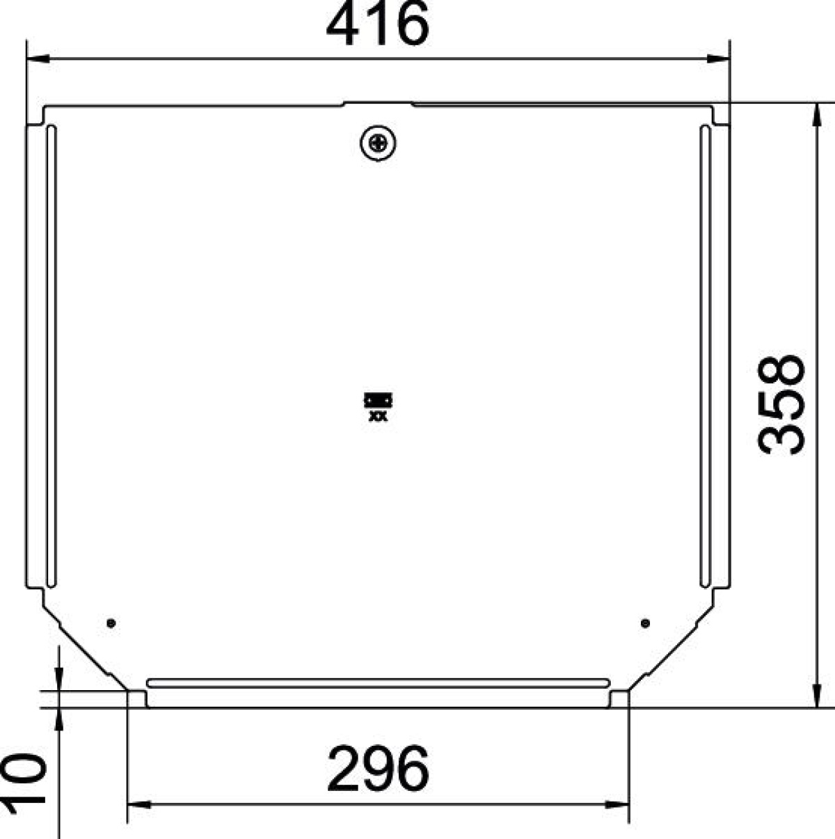 Cover for T piece B300mm Aço inoxidável A4 1.4571 brilhante, pós-tratamento aço inoxidável