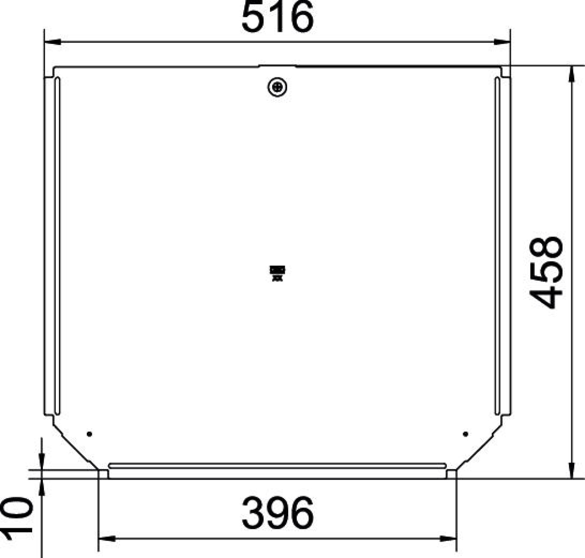 Cover for T piece B400mm Aço inoxidável A4 1.4571 brilhante, pós-tratamento aço inoxidável