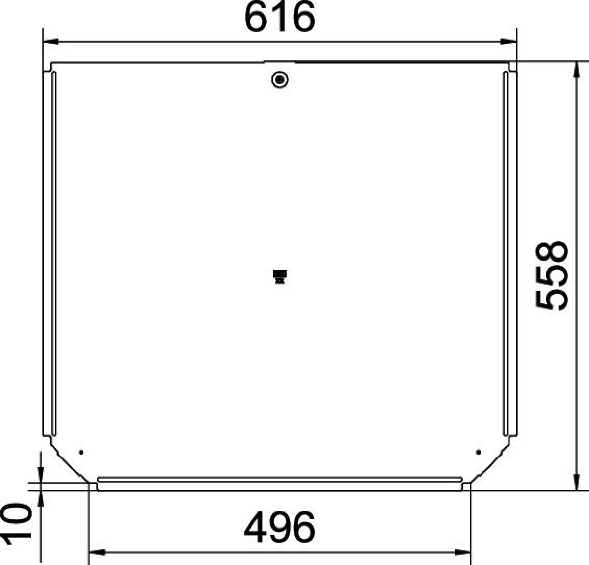 Cover for T piece B500mm Aço inoxidável A4 1.4571 brilhante, pós-tratamento aço inoxidável