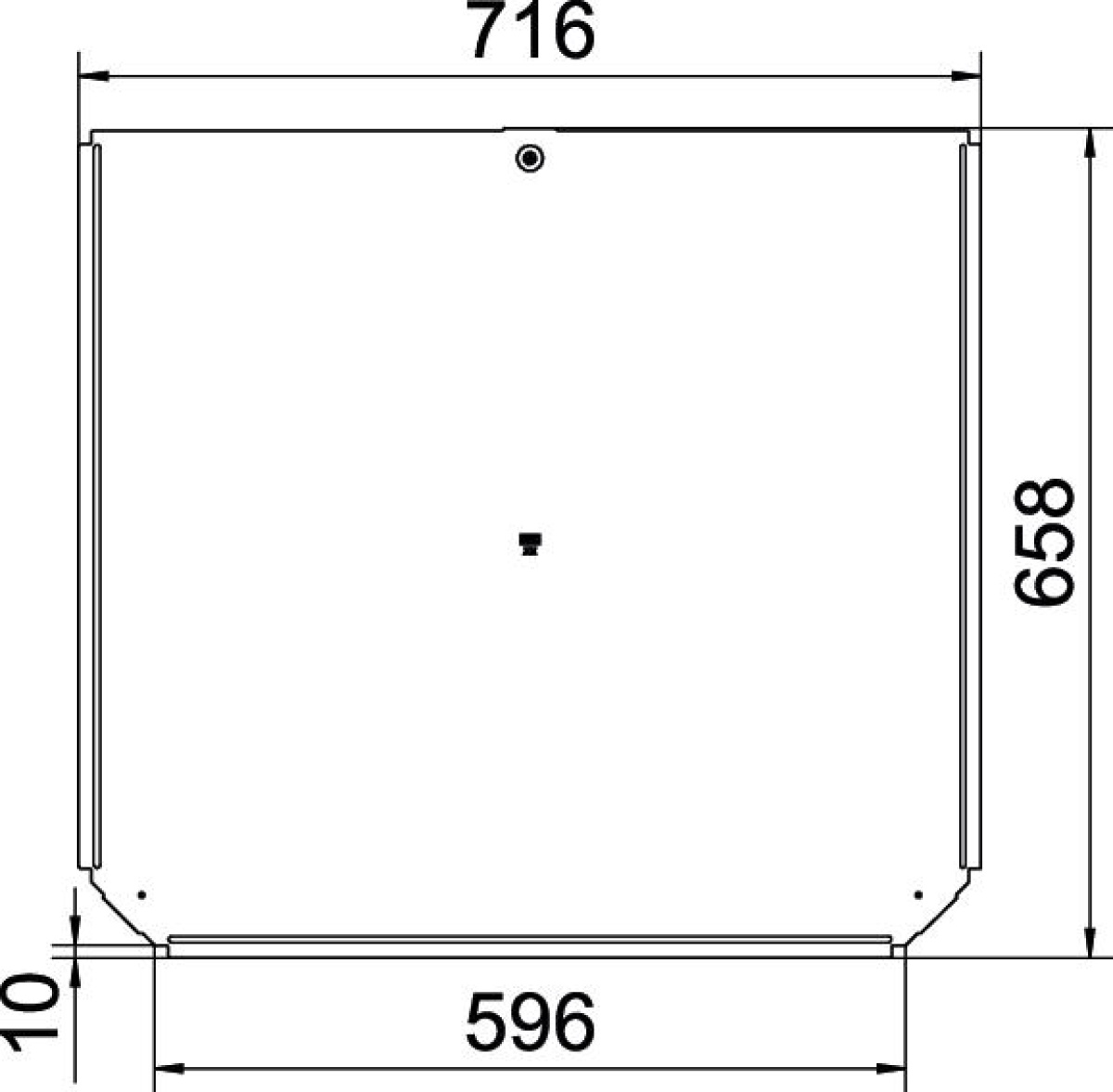 Cover for T piece B600mm Aço inoxidável A4 1.4571 brilhante, pós-tratamento aço inoxidável
