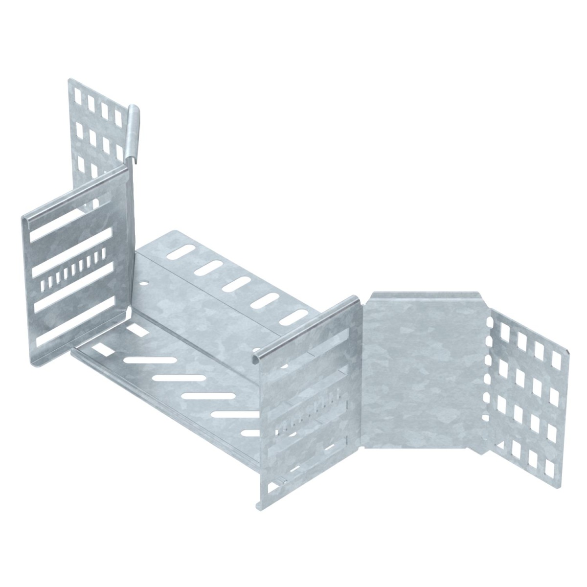 Derivação simples para caminho de cabos em chapa 110x200 Aço Galvanizado por imersão a quente após maquinação zinco