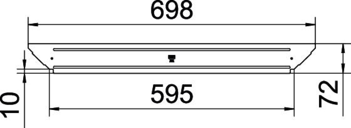 Tampa para derivação simples B600mm Aço inoxidável 1.4571 A4 1.4571 brilhante, pós-tratamento aço inoxidável