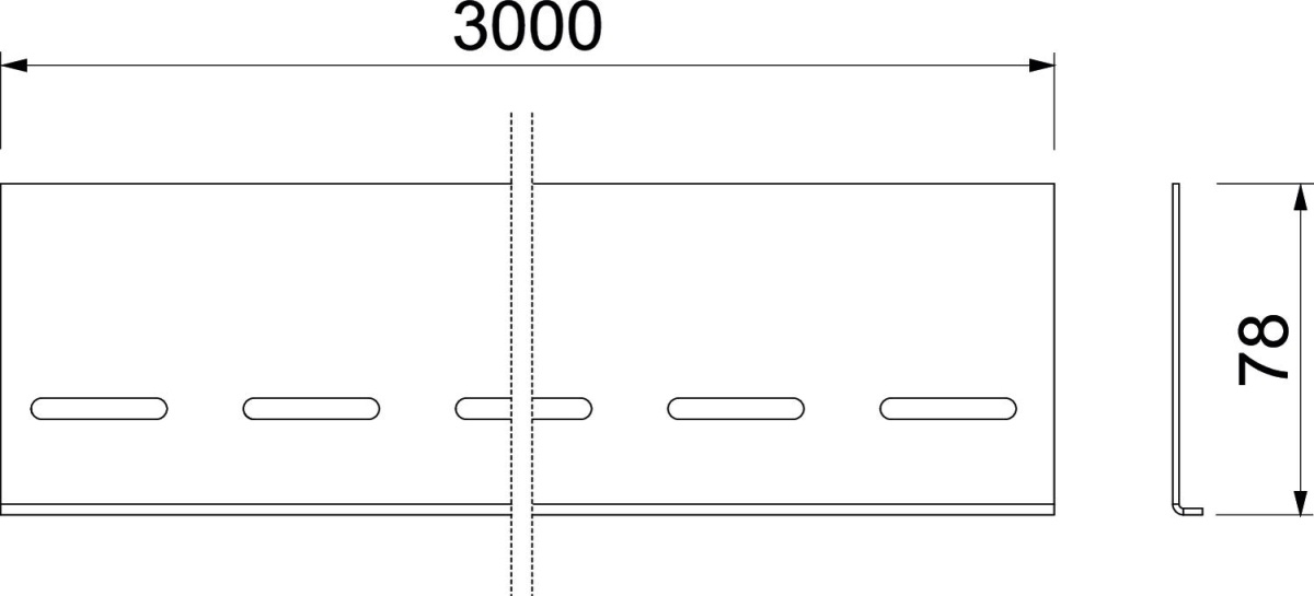 Protective plate for BKRS for system height 100 mm 78x3000 Aço galvanizado pelo método Sendzimir zinco