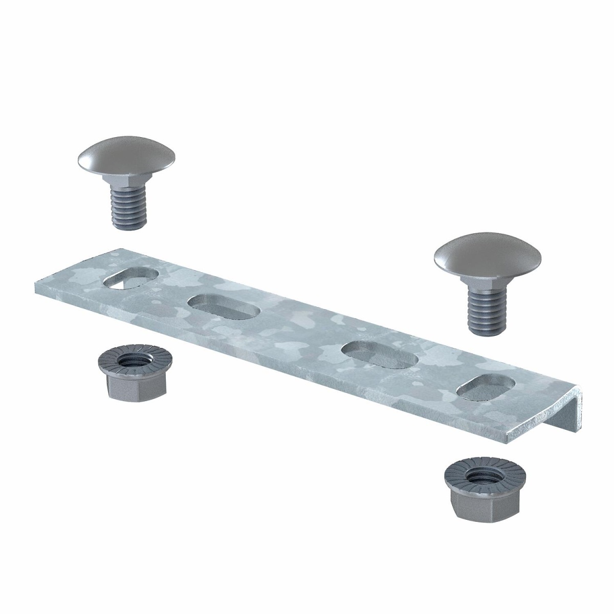 União com parafuso para caminho cabos norma naval 16x29x60 Aço Galvanizado por imersão a quente após maquinação zinco