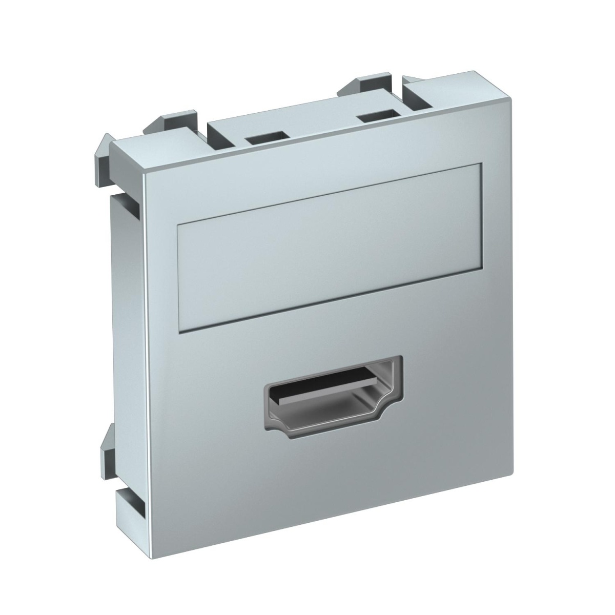 Suporte multimédia HDMI Tomada com ligação roscada 45x45mm Policarbonato alumínio lacado