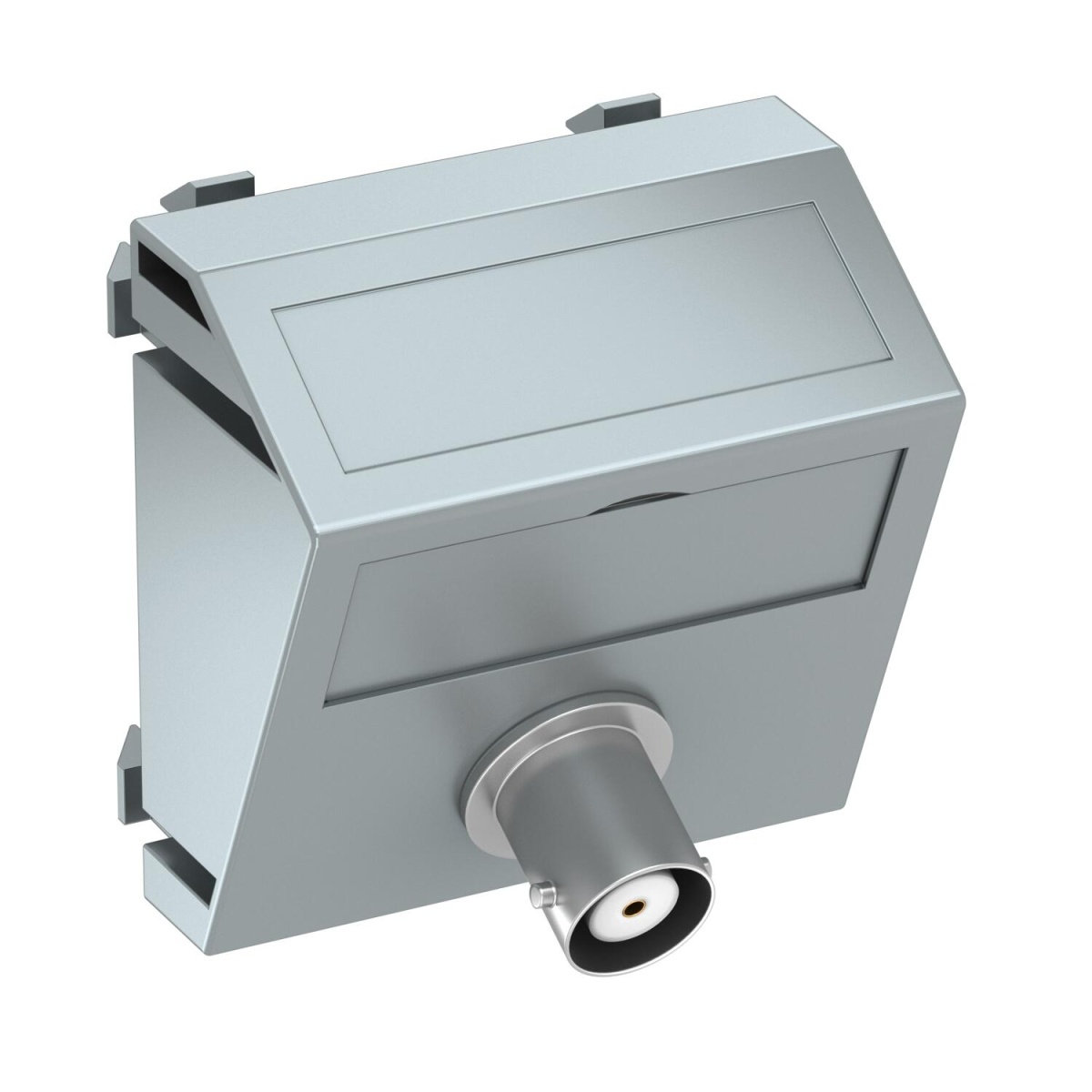 Suporte multimédia BNC video 1x Ficha, fêmea-fêmea 45x45mm Policarbonato alumínio lacado