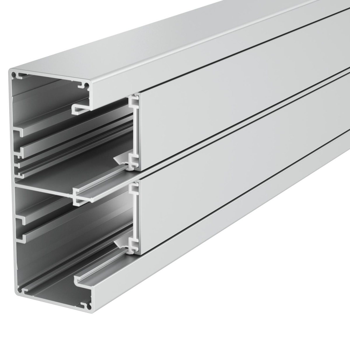 Calha técnica Rapid 45, 2 vias, alumínio 53x130x2000 Alumínio anodizado alumínio