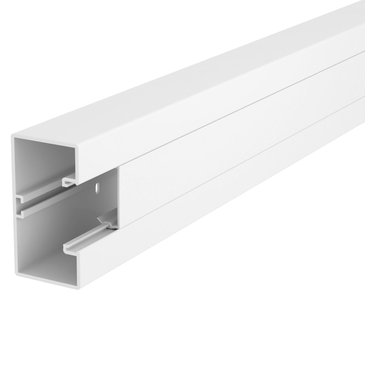 Calha técnica Rapid 45, 1 via 53x100x2000 Policloreto de vinilo branco puro RAL 9010