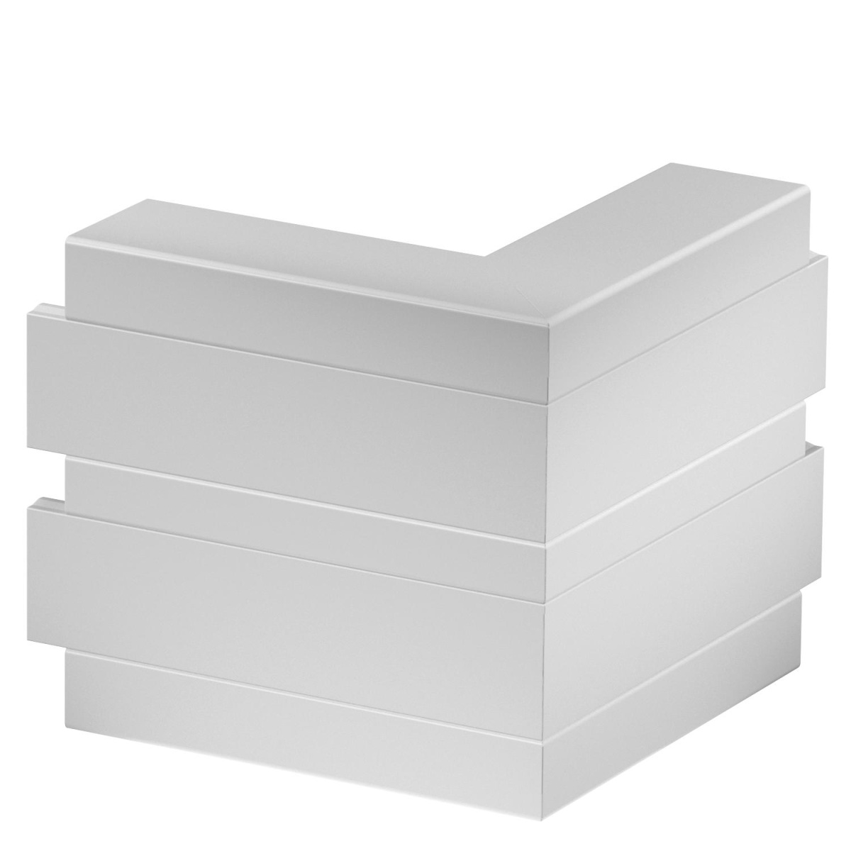 Ângulo externo rígido 190x190x165 Policloreto de vinilo cinzento claro RAL 7035