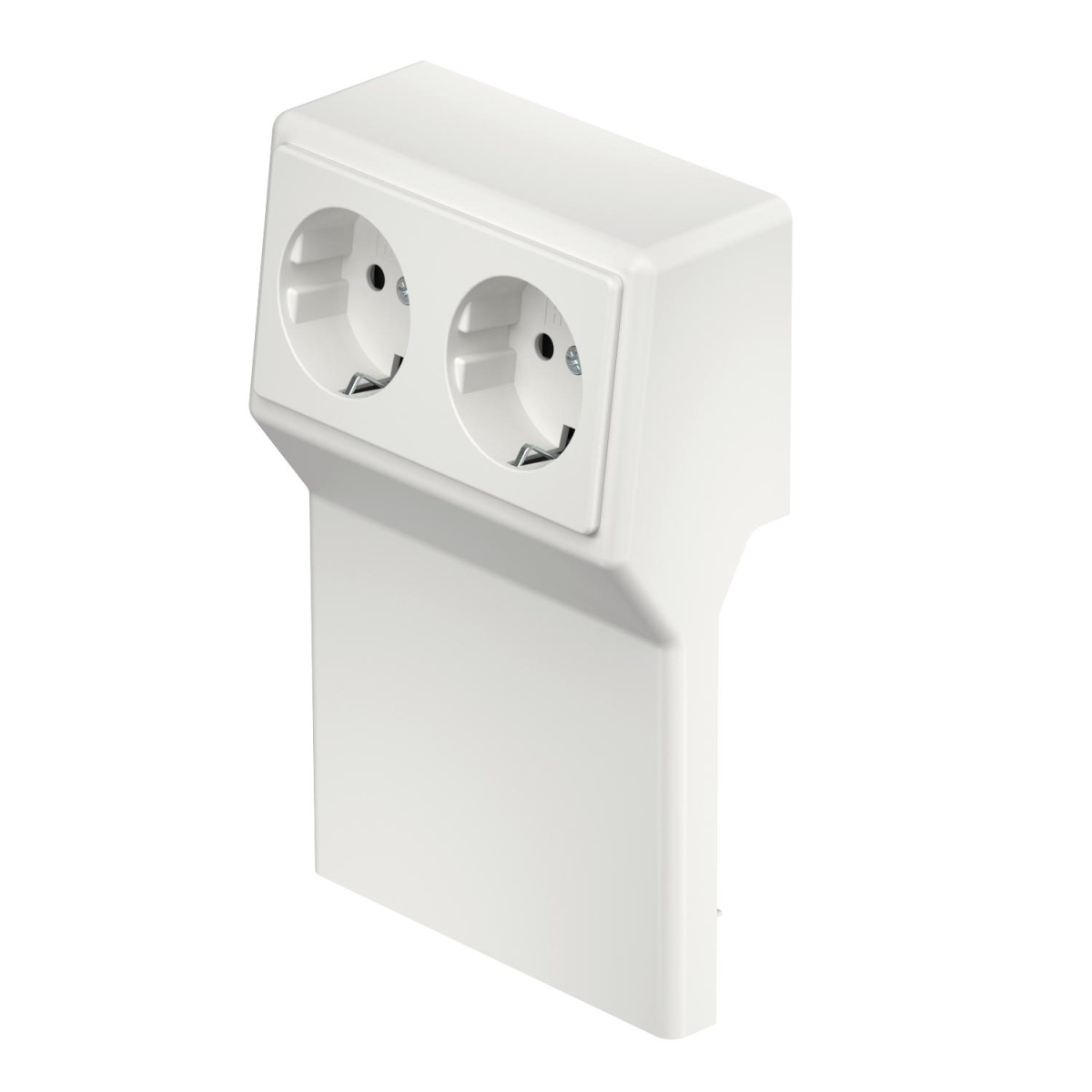 Suporte de aparelhos dupla SL 20x110 RAL9010 Policloreto de vinilo branco puro RAL 9010