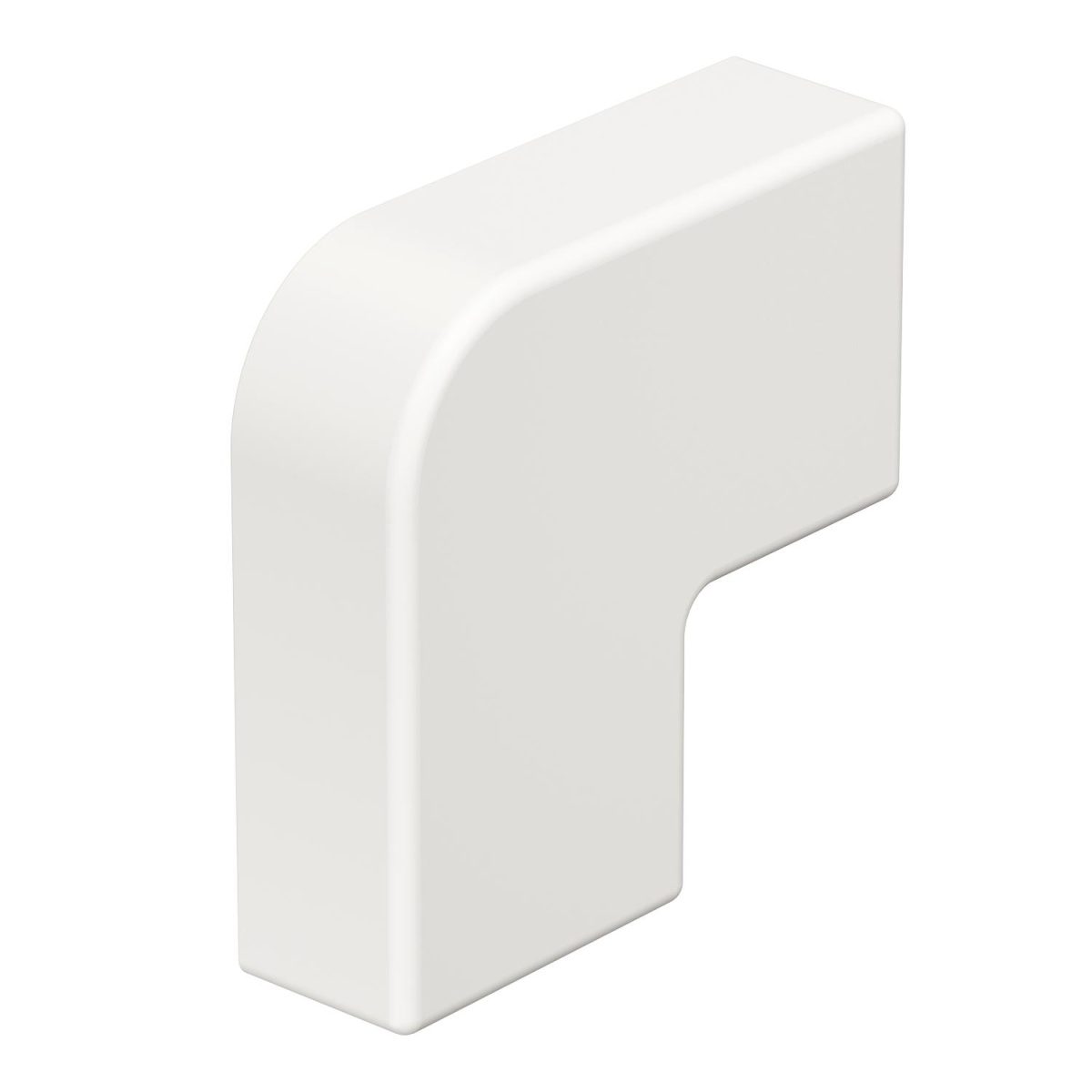 Ângulo plano 10x20mm Policloreto de vinilo branco puro RAL 9010