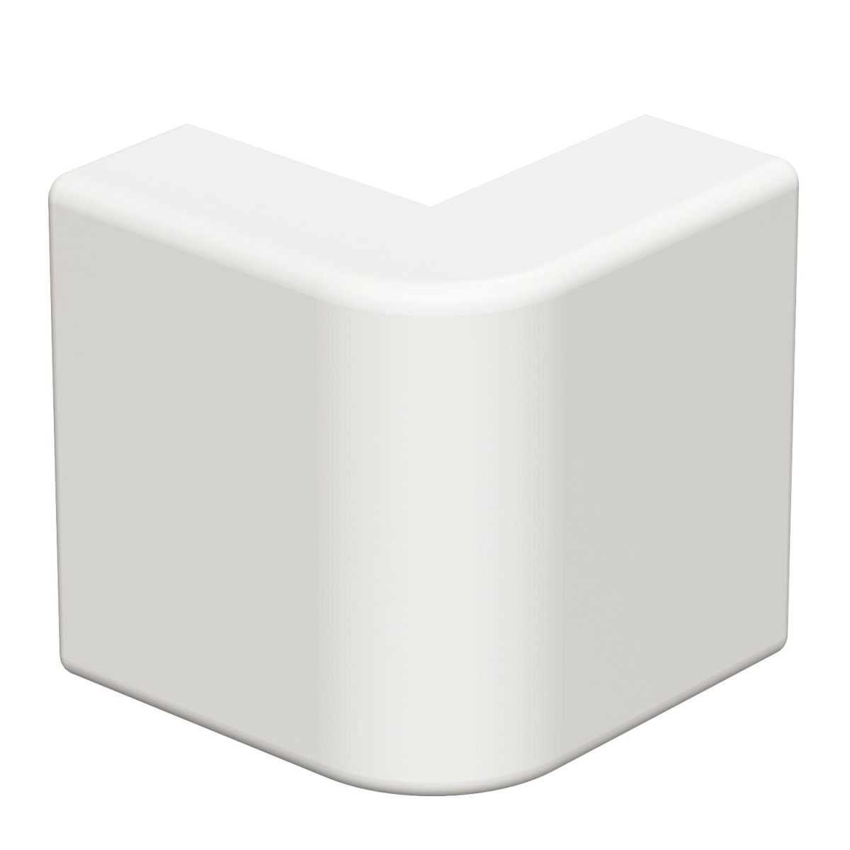 Ângulo externo 10x30mm Policloreto de vinilo branco puro RAL 9010