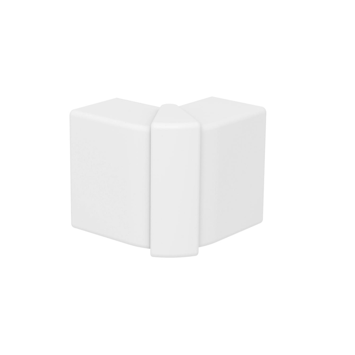 Ângulo externo 27x26x27 Policarbonatoacrilonitrila-butadieno-estireno branco puro RAL 9010