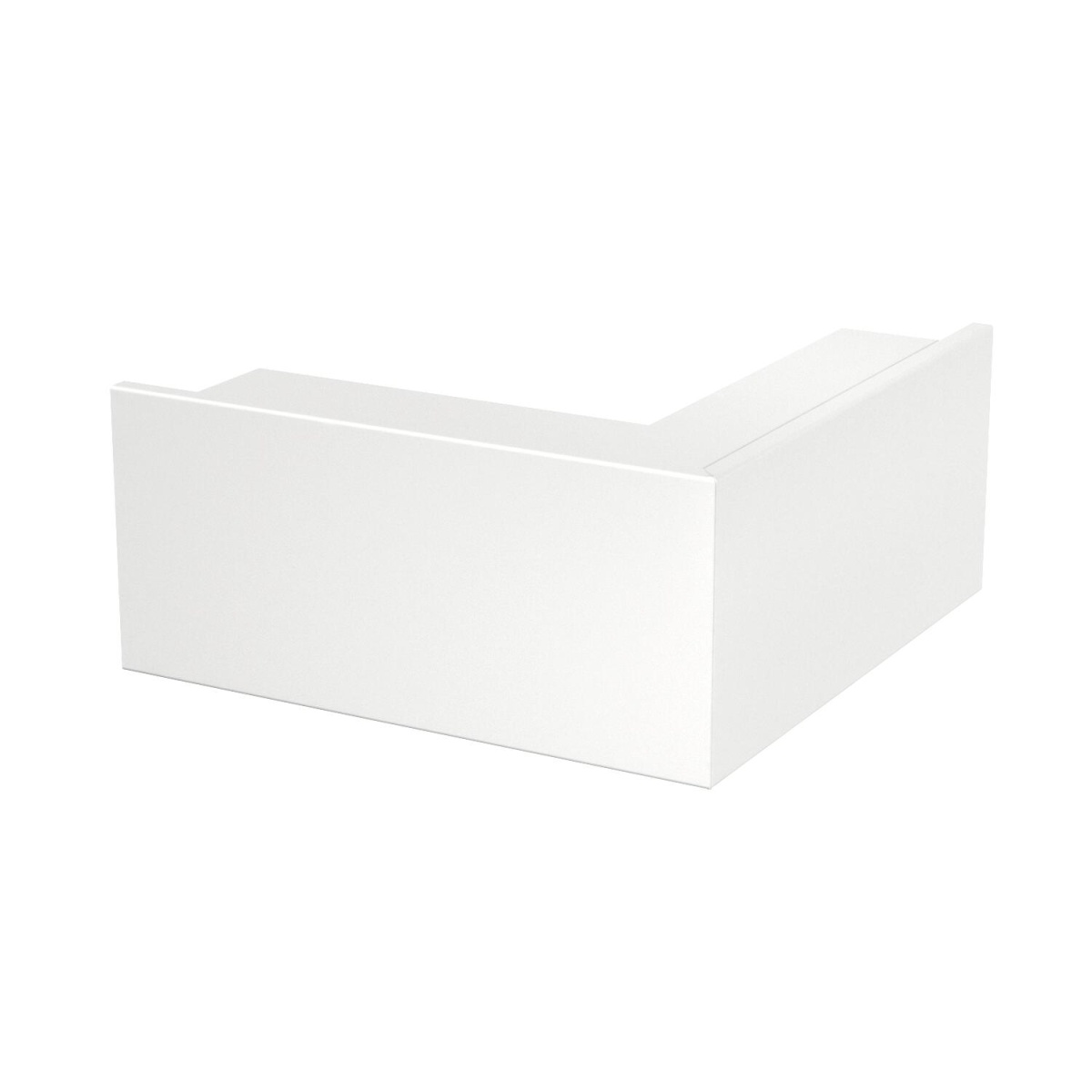 Ângulo externo 250x170x80 Policloreto de vinilo branco puro RAL 9010