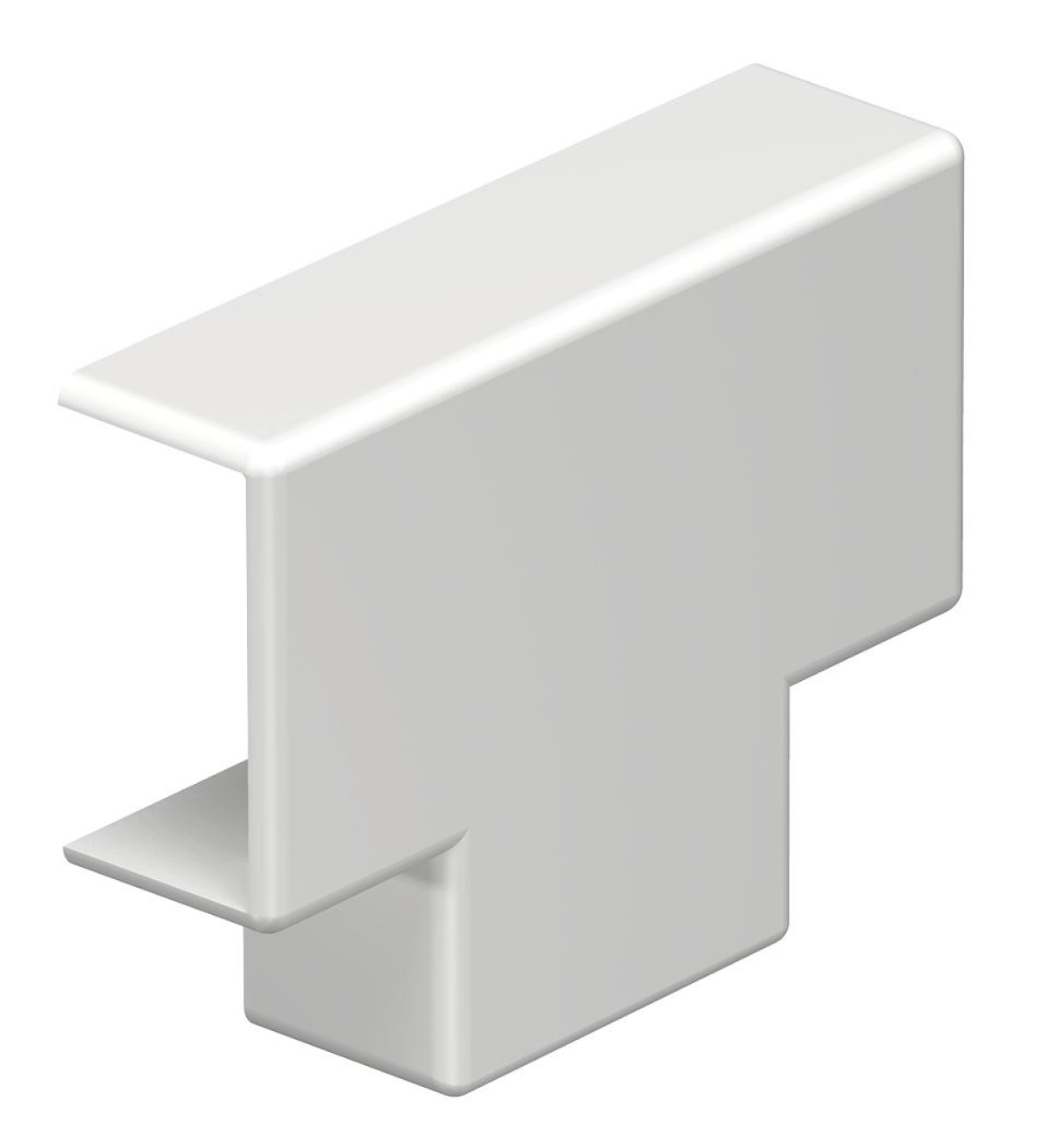 Derivação em T livre de halogéneo 10x20mm Policarbonatoacrilonitrila-butadieno-estireno branco puro RAL 9010