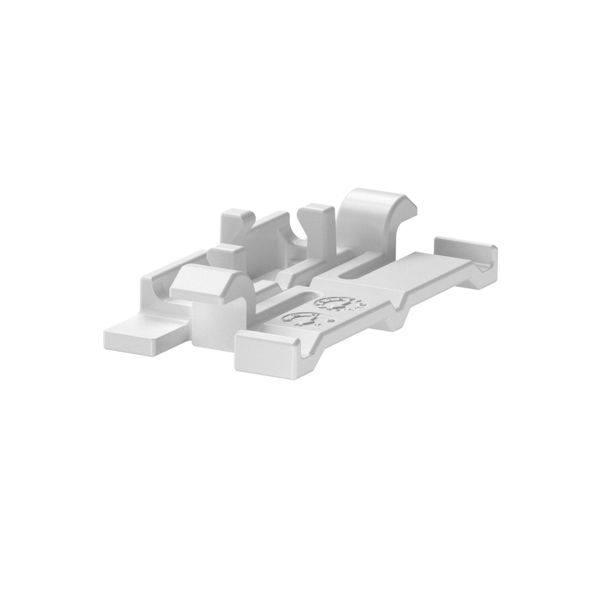 Grampo de tampa livre de halogéneo 49x29 Policarbonatoacrilonitrila-butadieno-estireno branco puro RAL 9010