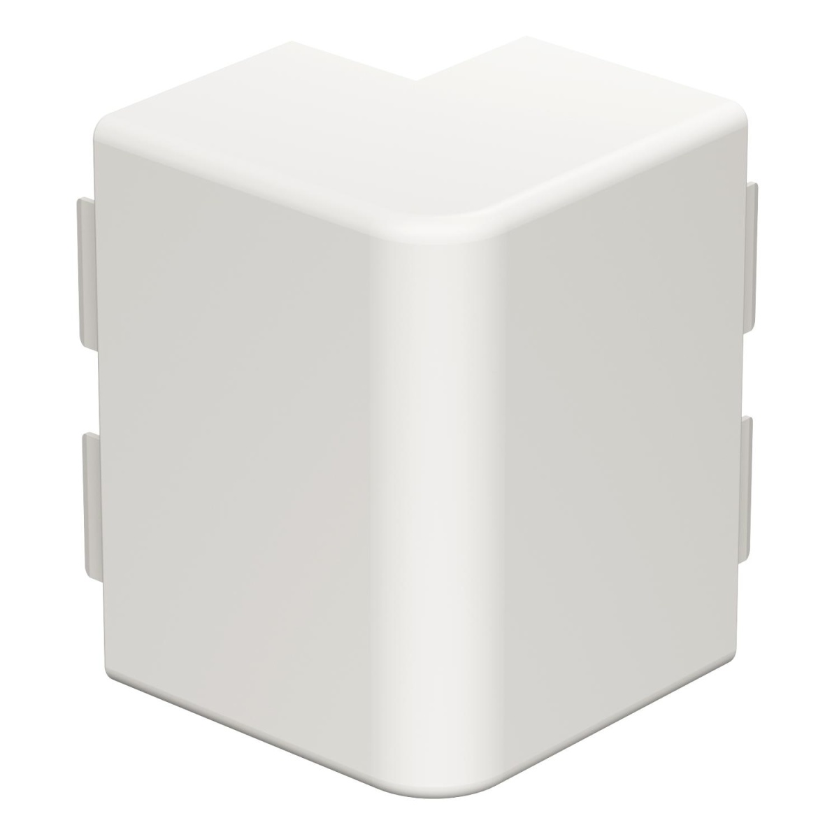 Ângulo externo 60x130mm Policloreto de vinilo branco puro RAL 9010