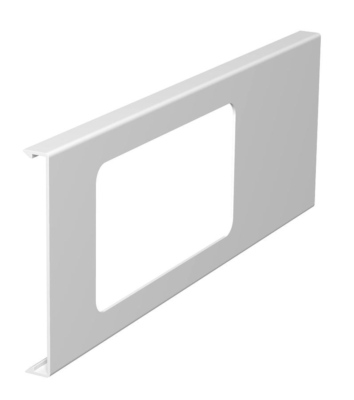 Tampa para aparelhagem dupla 110x300mm Policloreto de vinilo branco puro RAL 9010